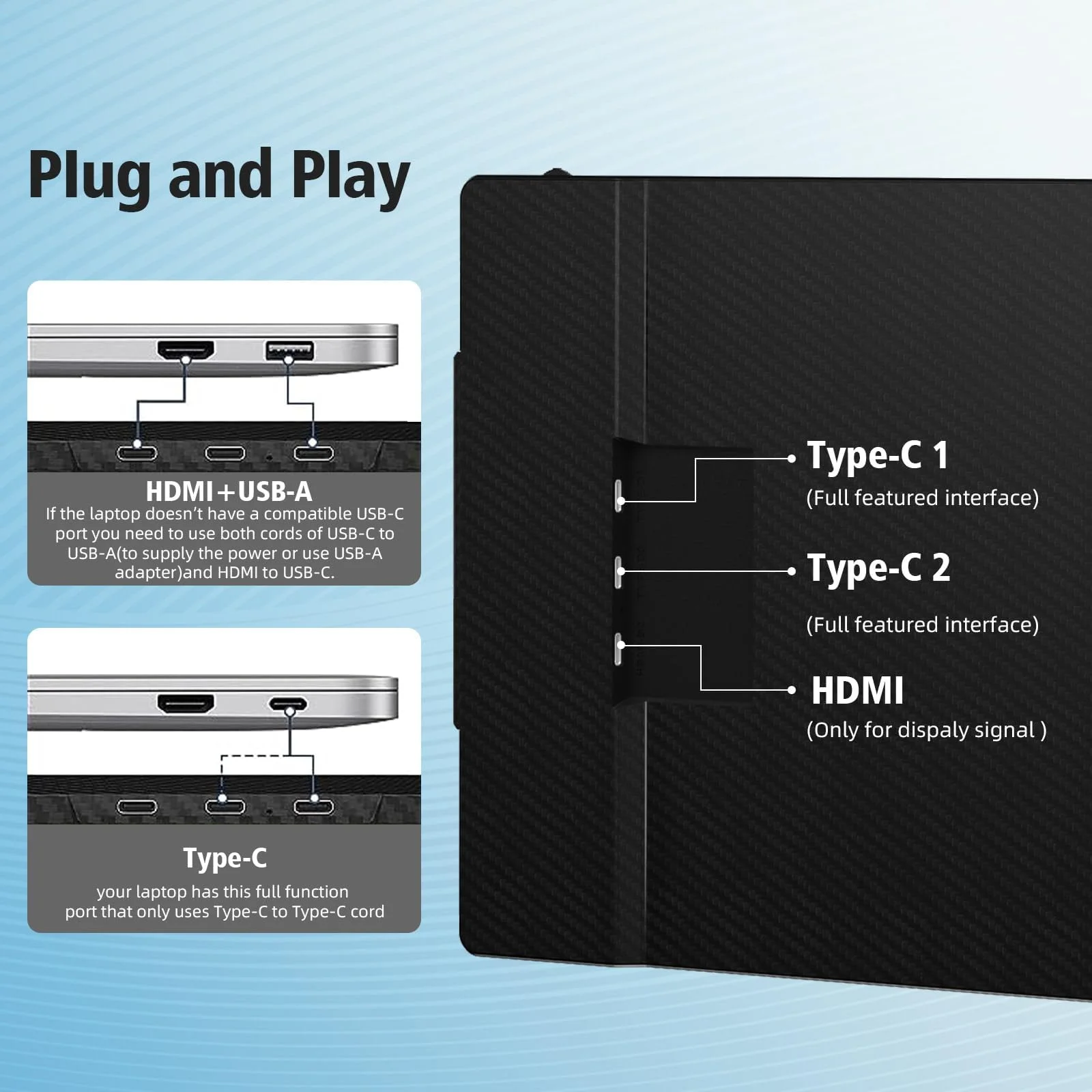 BOSII Laptop Screen Extender Monitor