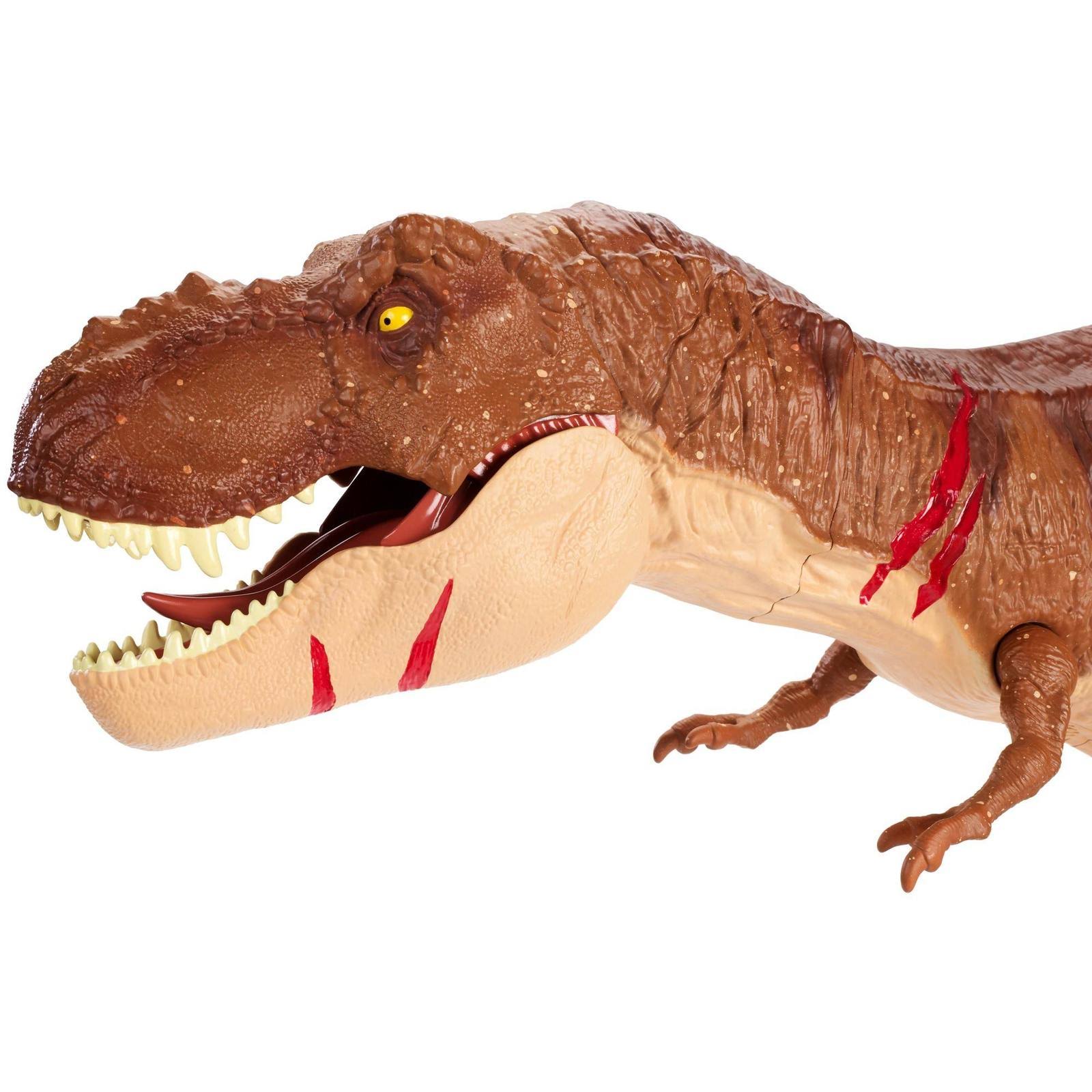 Jurassic World Battle Damage Roarin& Super Colossal Tyrannosaurus Rex