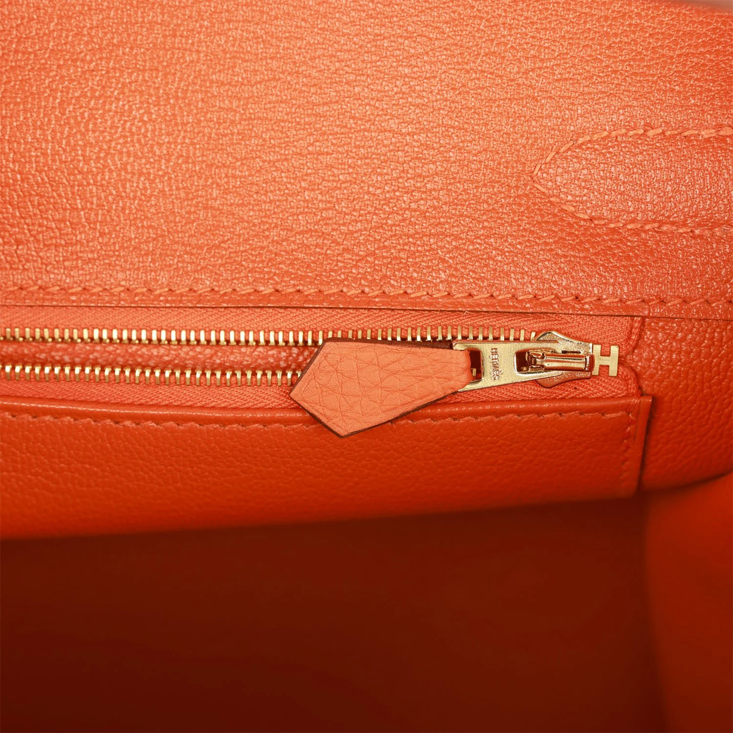 Hermes Birkin 30 Orange Clemence Gold Hardware