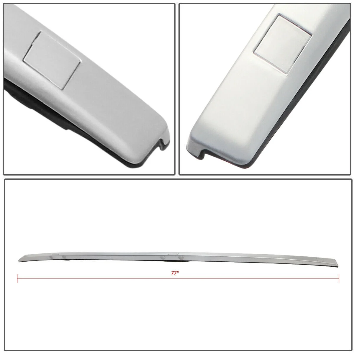 Teledu For 12-16 Honda CR-V LX/EX Pair ABS OE Style Bolt-On Roof Rail Side Rack Silver