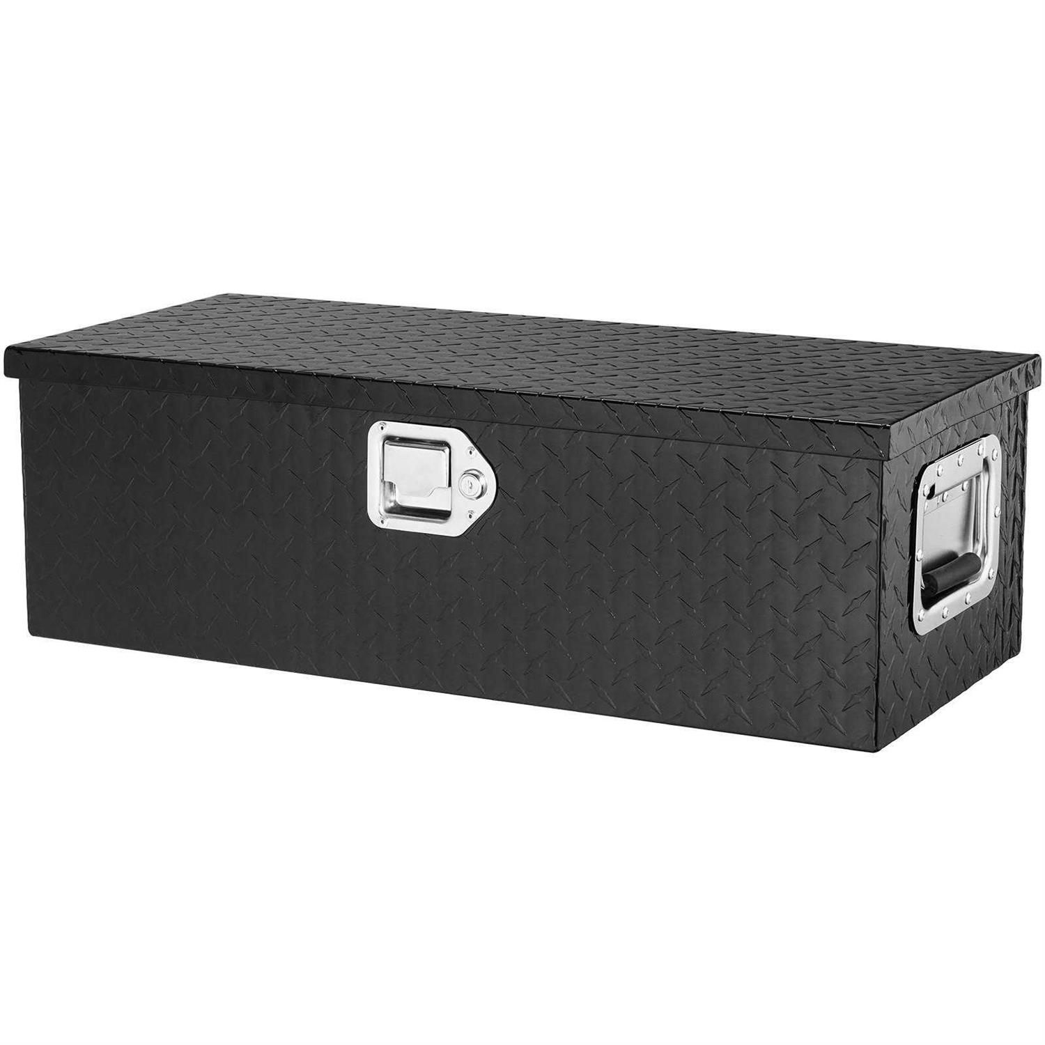 VEVOR Heavy Duty Aluminum Truck Bed Tool Box, Diamond Plate Tool Box with Side Handle and Lock Keys	VEVOR Heavy Duty Aluminum Truck Bed Tool Box