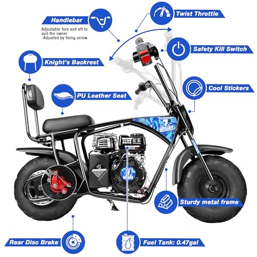 Oryxearth Mini Dirt Bike for Kids, 99CC 4-Stroke Kid Gas Powered Off-Road Pocket Pit Trail Motorcycle W/EPA Approved - Radiant Selections