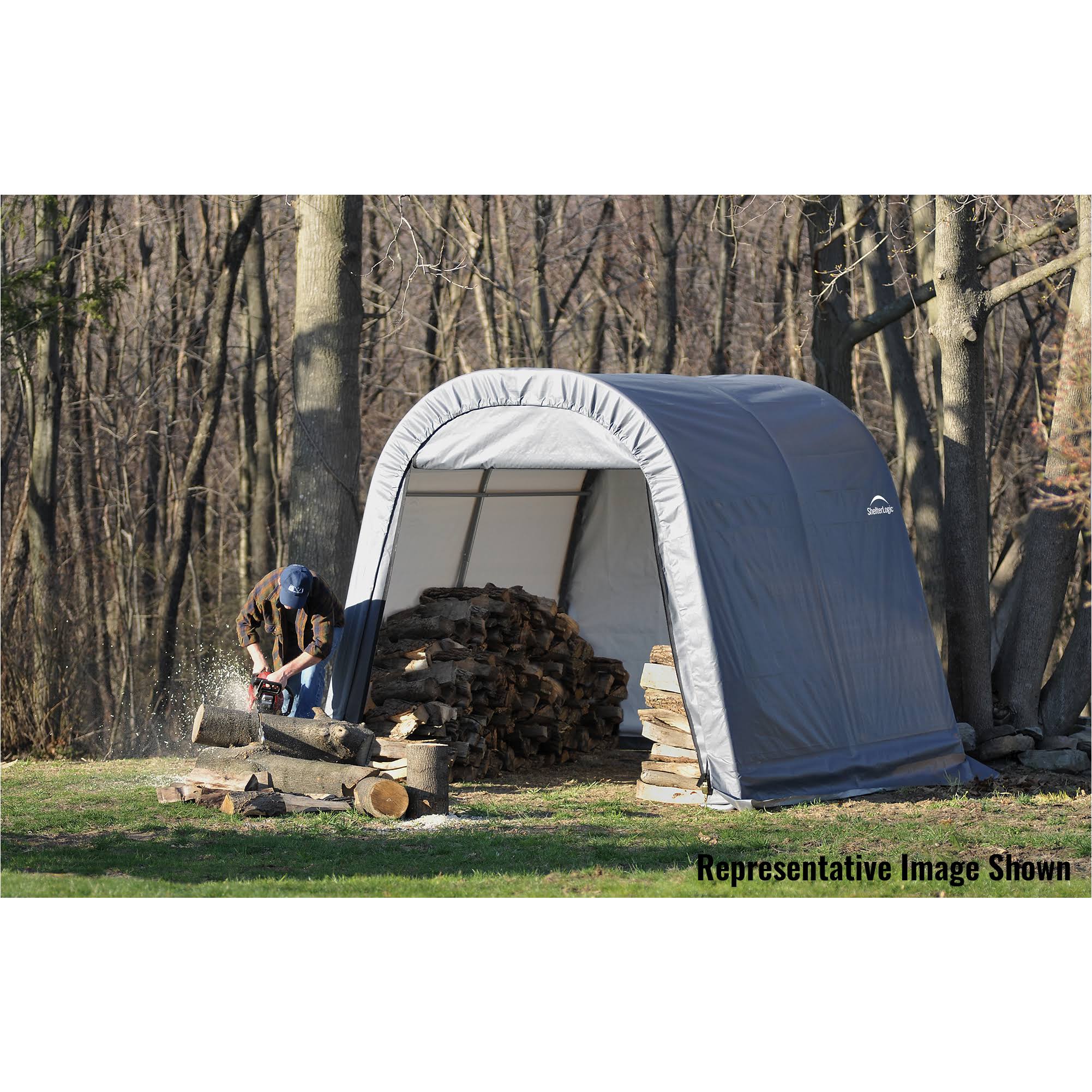 ShelterLogic 11x12x10 ft. Round Style Shelter-gray