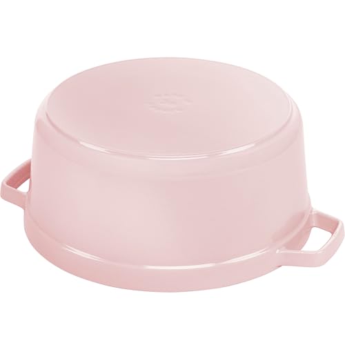 STAUB Cast Iron Dutch Oven 5.5-qt Round Cocotte, Made in France, Serves 5-6, Black Matte