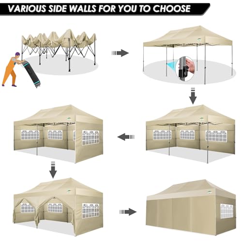 COBIZI 13x26 Pop Up Tent 13x26 Canopy with Sidewalls Heavy Duty Canopy Party Tent for Parties