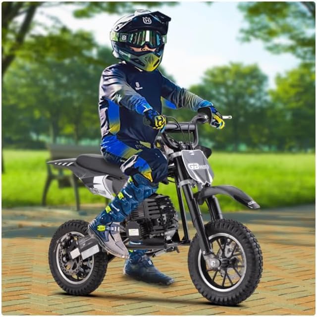Superrio 49CC 2-Stroke Gas Power Mini Dirt Bike Dirt Off Road Motorcycle (Red)