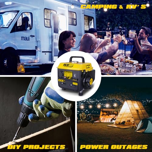 Aceup Energy 1,200W Gas Powered Generator, Small Portable Generator for Home Use Camping Ultralight, EPA & CARB Compliant