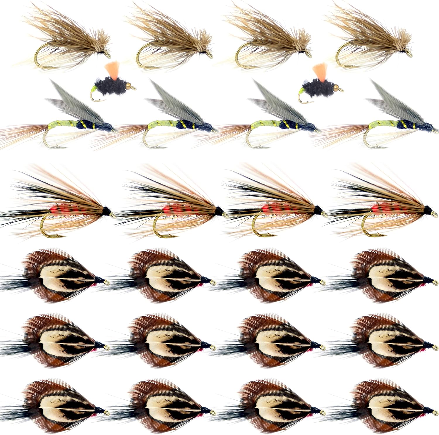 YAZHIDA Fly Fishing Flies Kit Fly Assortment Pack of 2