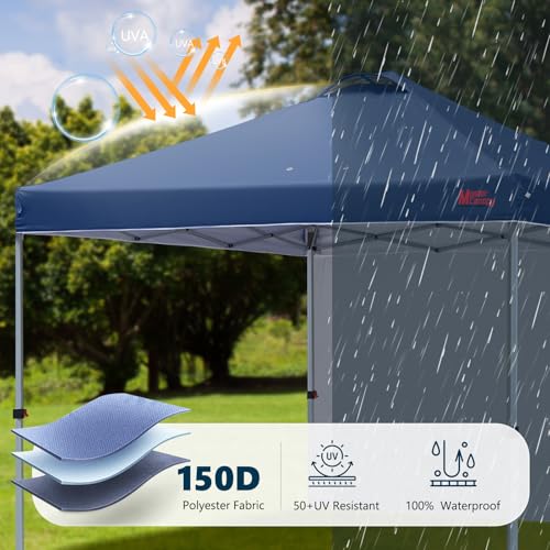 MASTERCANOPY Durable Pop-up Canopy Tent with 1 Sidewall (10'x10',White)