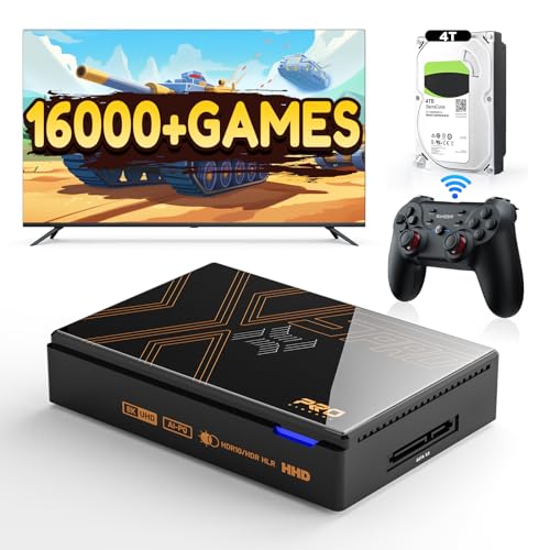 Kinhank Super Console X5 PRO Retro Gaming Console with 16,000+ Games, Android 12.0 OS, 8GB+64GB Emulator Support, AV1, WiFi 6 BT 5.0, RK3588S Chipset