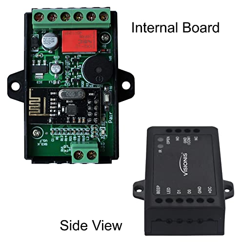 Visionis FPC-5292 One Door Access Control in Swinging Door 600lbs Maglock with VIS-3000 Outdoor Keypad/Reader with Mini Controller, No Software