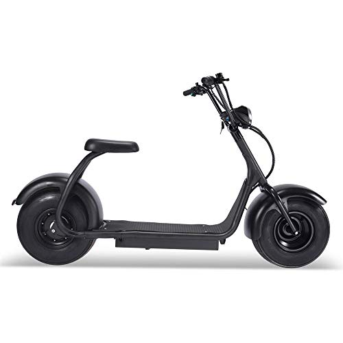 MotoTec Fat Tire 60V 18Ah 2000W Lithium Electric Scooter Black - Radiant Selections