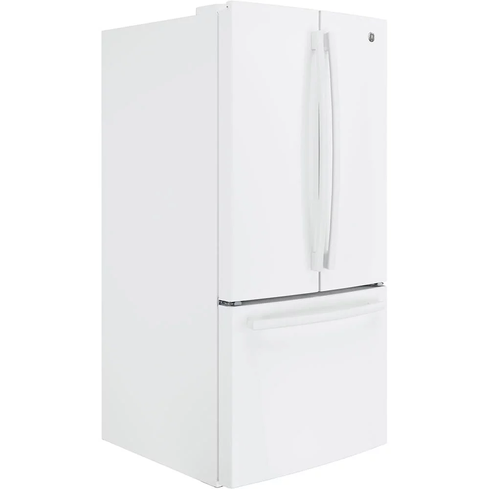 GE Appliances GWE19JGLWW 33 Inch Counter Depth French Door Refrigerator White