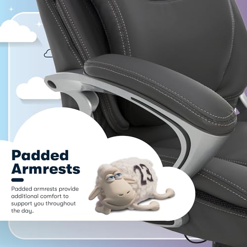 Serta Bryce Executive Office Chair, Ergonomic Computer DeskChairs with Patented AIR Lumbar Support, Comfy Body Pillows, Height Adjustable