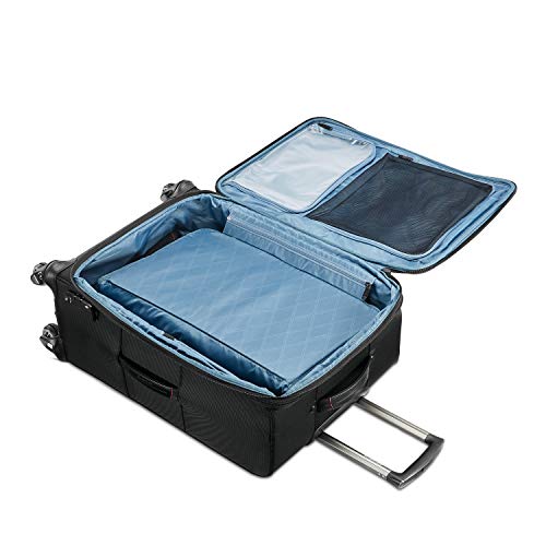 Samsonite Pro Travel Softside Expandable Luggage with Spinner Wheels, Black, Carry-On 21-Inch