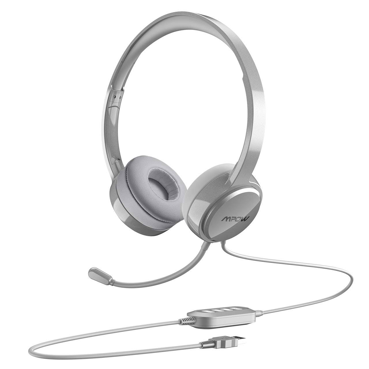 Mpow 071 USB Headset/ 3.5mm Computer Headset with Microphone Noise Cancelling, Lightweight PC
