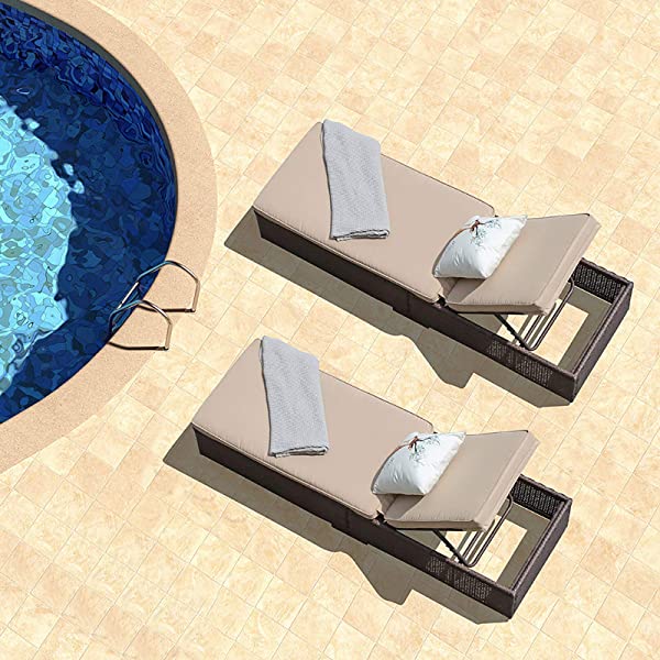 Patiorama Patio Chaise Lounge Chair, Sun Lounger