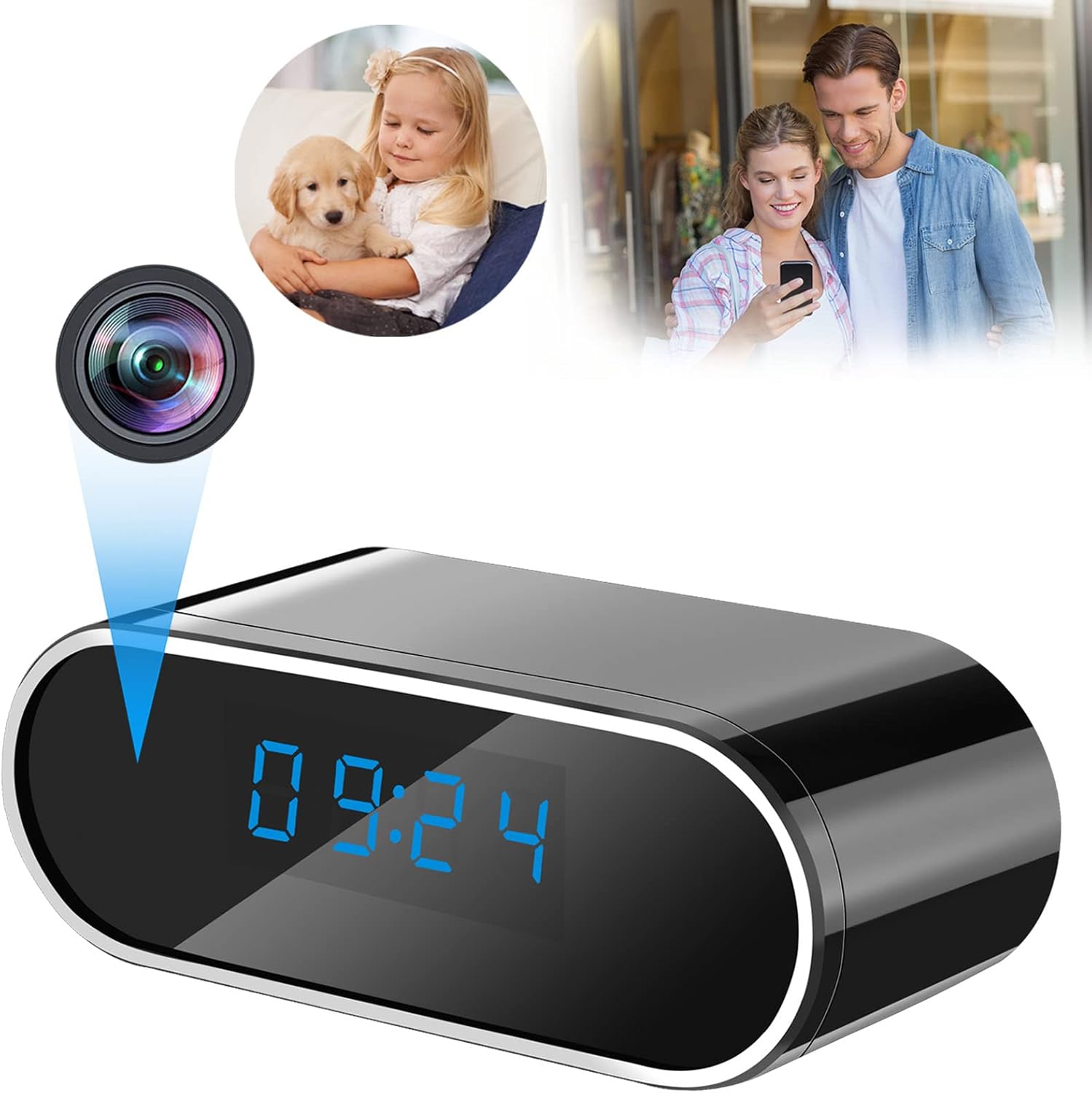 WiFi Camera, Home Security Camera Wireless Indoor Phone App, 1080P Nanny Cam with Motion Detection,Night Vision