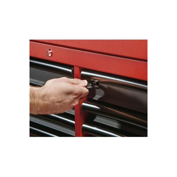 Heavy-duty, Drawer 16 Tool Chest 46 In. and Rolling Cabinet Set, Red and Black, Personal Valuables Storage Drawer with Separate Lock in the Tool Chest