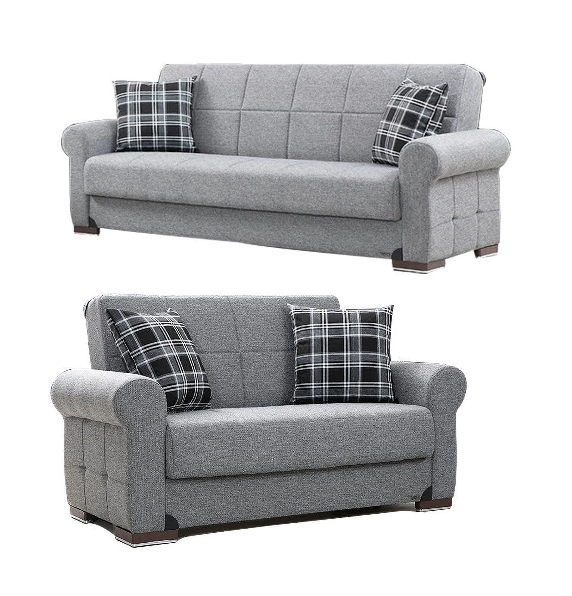 Silva Gray Fabric Loveseat