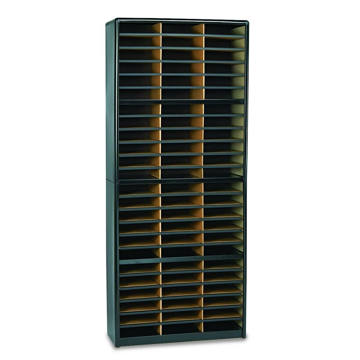 Safco Products 7131BL Value Sorter Literature Organizer 72 Compartment Black