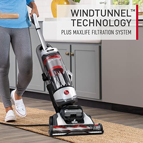 Hoover MaxLife Elite Swivel Vacuum Cleaner with HEPA Media Filtration, Bagless Multi-Surface Upright for Carpet and Hard Floors