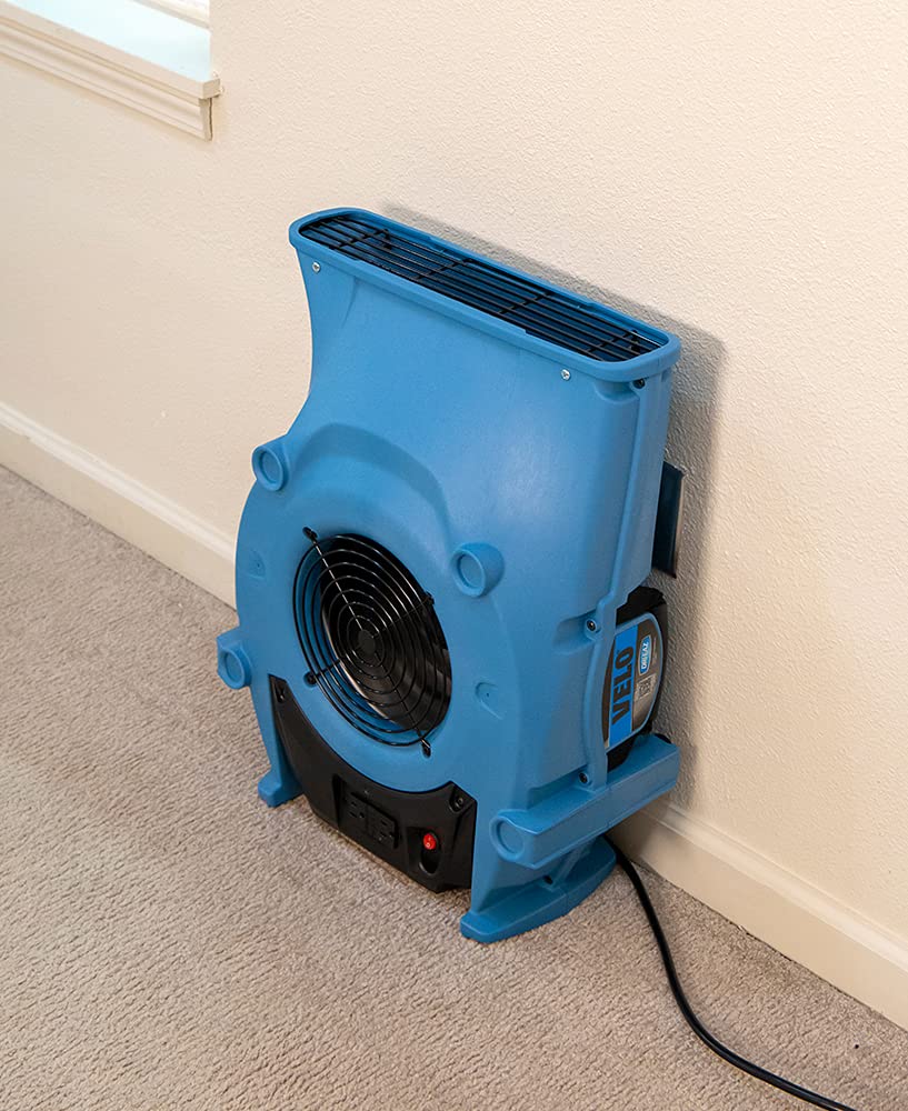 Dri Eaz Velo Air Mover Professional Water Damage Dryer for Carpets, Walls, Floors, 1.9 Amp Saves Power, 2-Speed, High Velocity, Quiet, Well Built