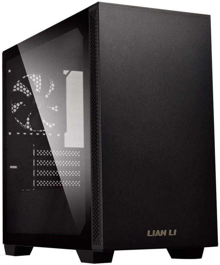 Lian Li microATX Mid-Tower Computer Case PC Gaming Case Chassis w/Tempered Glass Side Panel, Magnetic Dust Filter, Water-Cooling Ready
