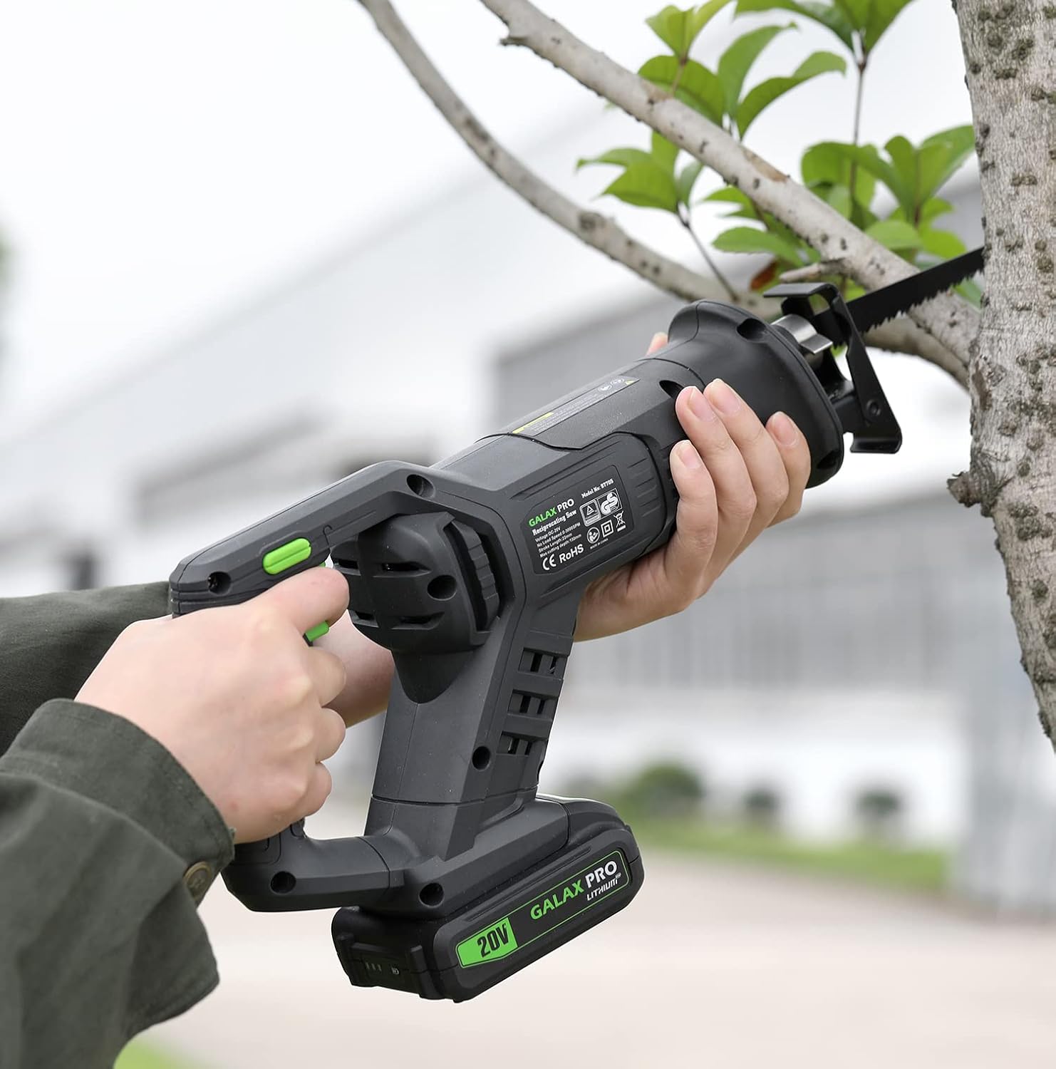 GALAX PRO Reciprocating Saw and Circular Saw Combo Kit with 1pcs 4.0Ah Lithium Battery and One Charger, 7 Saw Blades and Tool Bag