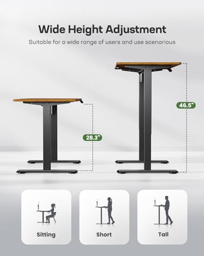 Marsail Electric Standing Desk with Drawers, 55″ x 28″ Height Adjustable Sit Stand Up Desk with Storage Shelf