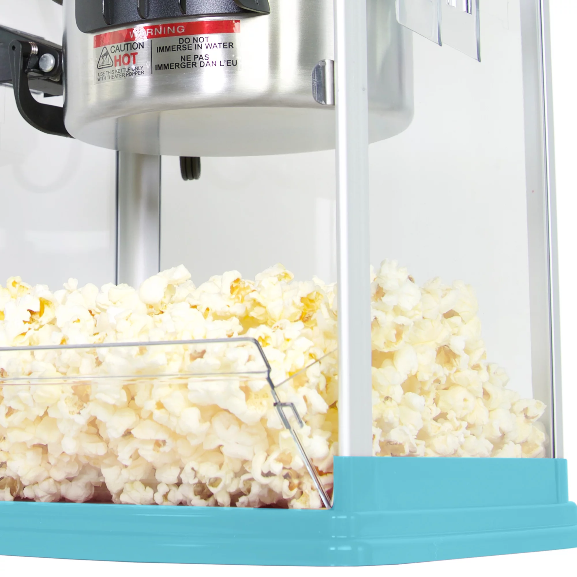 West Bend Theater Crazy Theater Style Popcorn Popper Machine with Nonstick Kettle, 4-Ounce, Blue