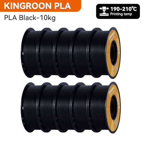 Kingroon PLA 3D Printer Filament, 12Rolls, Dimensional Accuracy +/- 0.03 mm, 12kg Spool(26.4lbs)