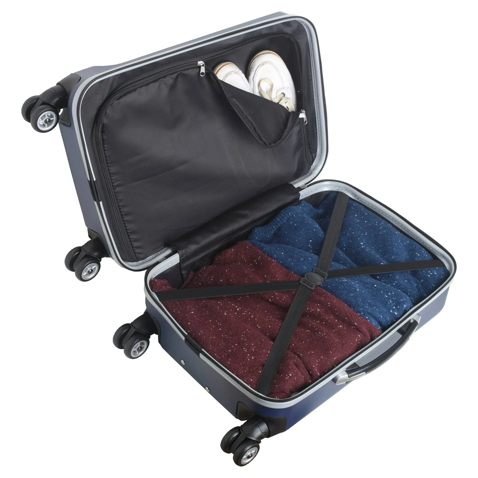 NCAA Michigan Wolverines Carry-On Hardcase Spinner, Navy