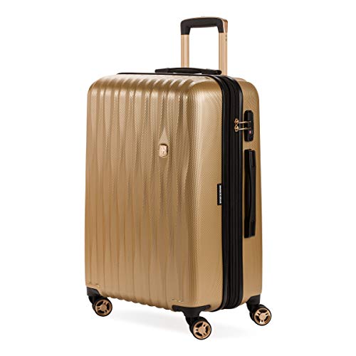 SwissGear 7272 Energie Expandable Hardside Luggage with Spinner Wheels and TSA Lock, Gunmetal, Carry-On 19-Inch