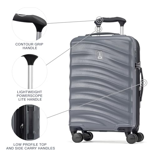 Travelpro Maxlite Air V2 Hardside Expandable Carry on Luggage, 8 Spinner Wheels, Lightweight Hard Shell Suitcase, TSA lock, Black, Carry On 21-Inch