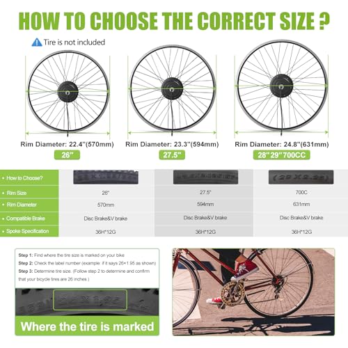 BAFANG Ebike Conversion Kit,48V 500W 750W Rear Hub Motor for 20"/26"/27.5"/700C Bike
