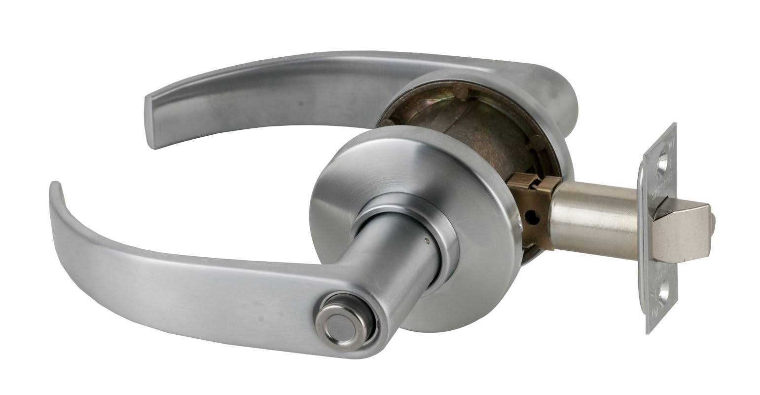 Schlage S40NEP606 Neptune Privacy Door Lever Set Satin Brass