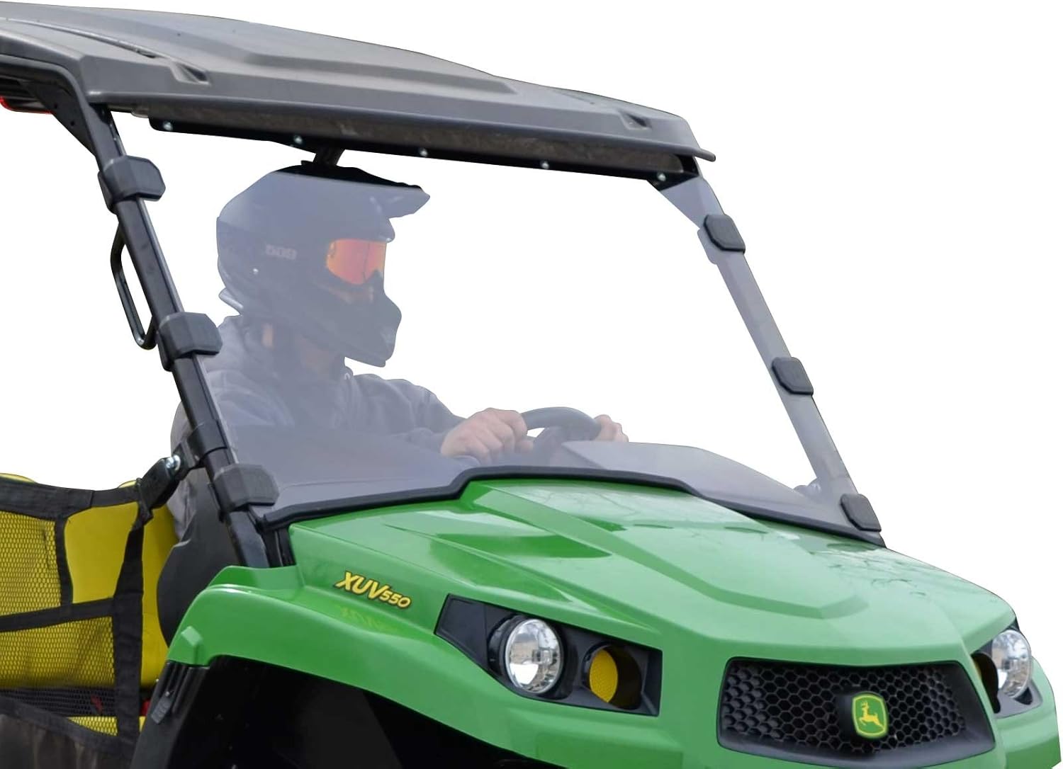 SuperATV Full Front Windshield for John Deere Gator XUV 550 / 560 / 560E / 590E / 590i / 590M (See Fitment) | 1/4 Polycarbonate | XR Optic Hard