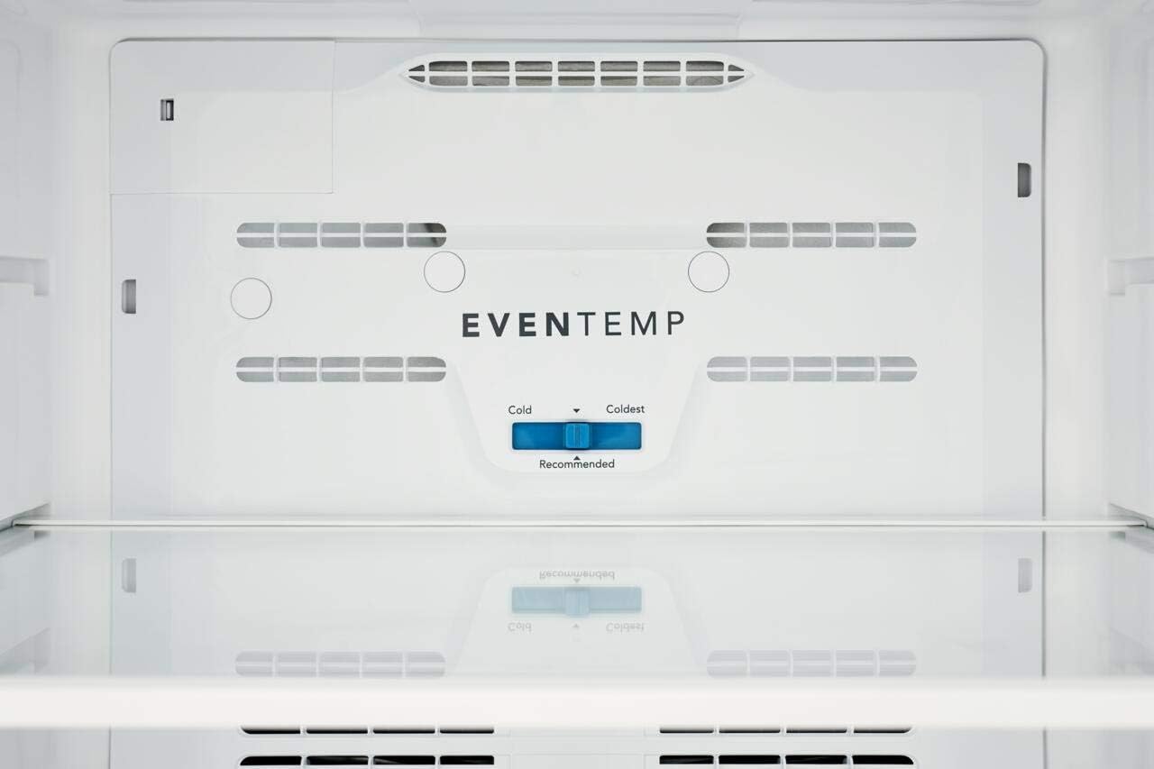 Frigidaire FFTR1425VW 28 Top Freezer Refrigerator with 13.9 cu. ft. Capacity, EvenTemp Cooling System, Humidity Controlled Crisper Drawer