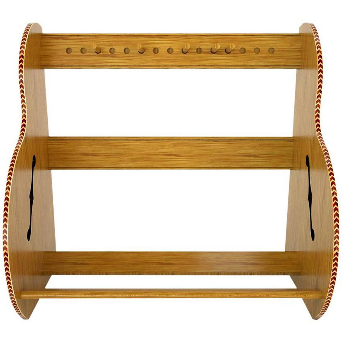 A&S Crafted Products Studio Deluxe Guitar Case Rack Red Oak Short Size (5-7 Cases)