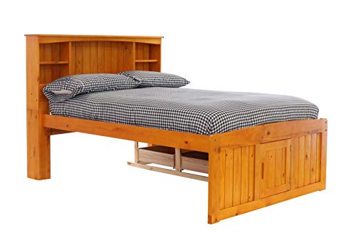 Discovery World Furniture White Full Bookcase Bed with 6 Drawers