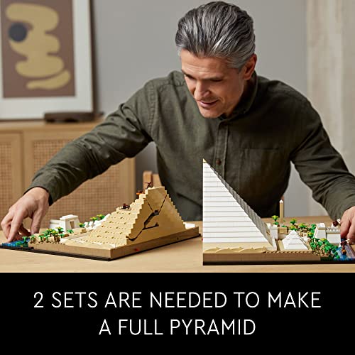 LEGO Architecture Great Pyramid of Giza Set 21058, Home D&eacute;cor Model Building Kit, Creative DIY Activity, Famous Landmarks Collection