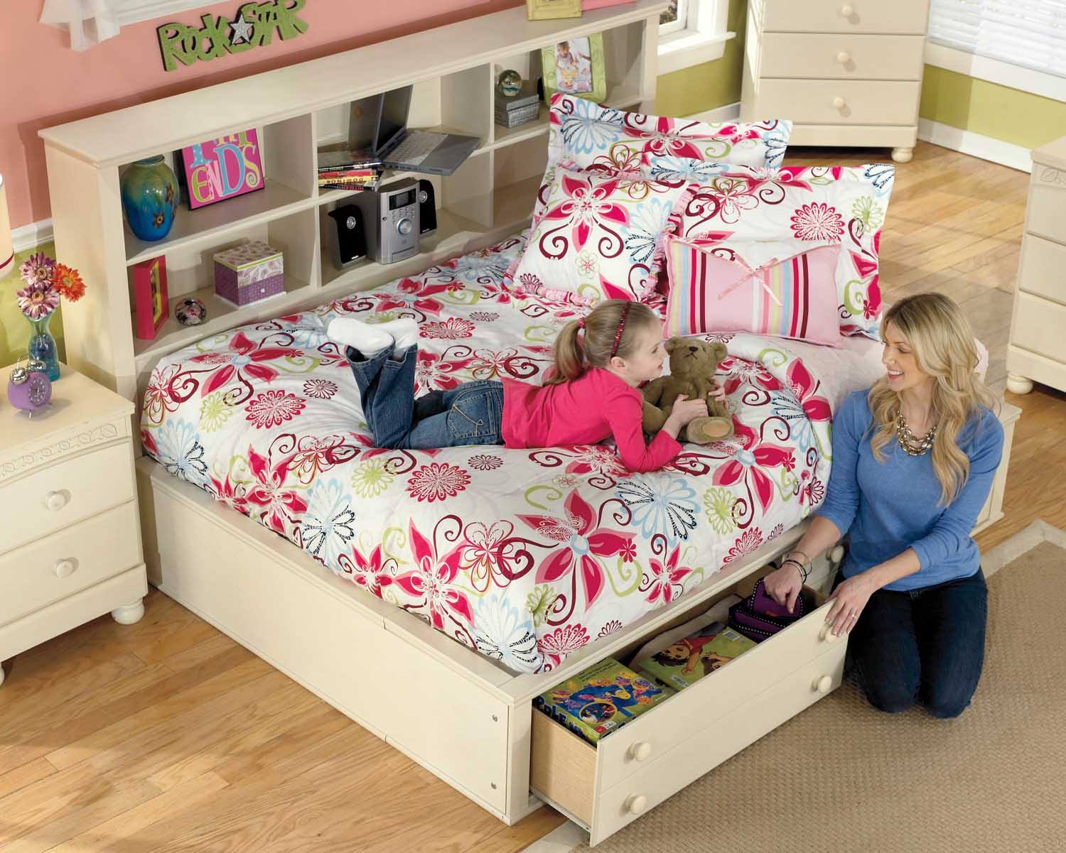 Signature Design Cottage Retreat Twin Bookcase Bed by Ashley