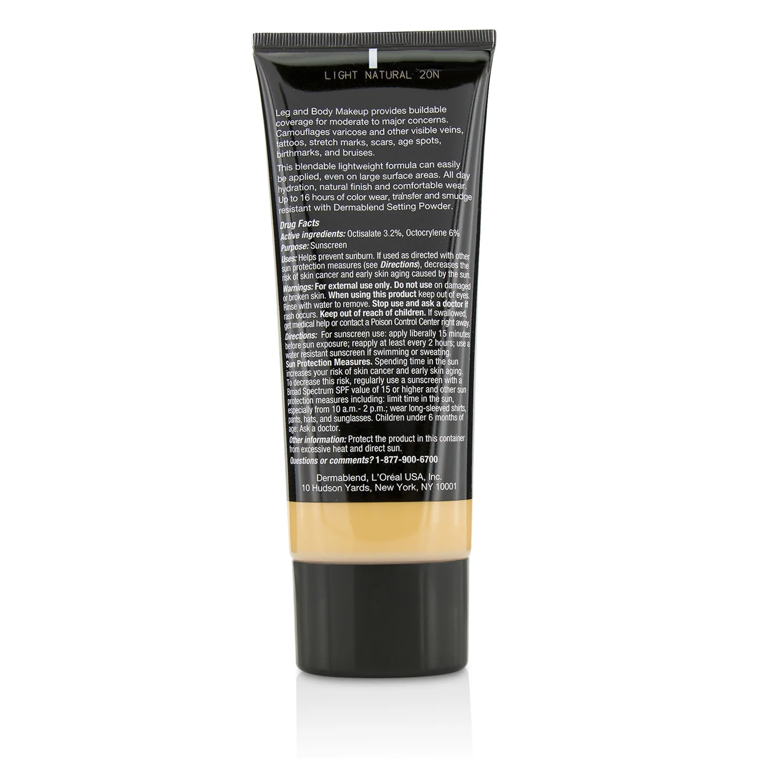 Dermablend Leg and Body Make Up Buildable Liquid Body Foundation Sunscreen Broad Spectrum SPF 25 - #Light Beige 35C 100ml/3.4oz