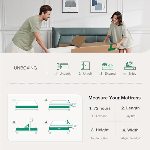 Novilla Twin Mattress, 12 Inch Gel Memory Foam Mattress Twin in a Box, Bamboo Charcoal Foam & Breathable Soft Cover for Clean, Peaceful Sleep