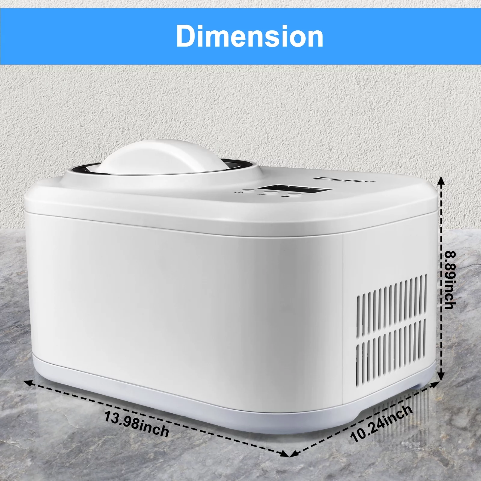 Ulit Ice Cream Maker, 1 Quart Automatic Electronic Gelato Maker