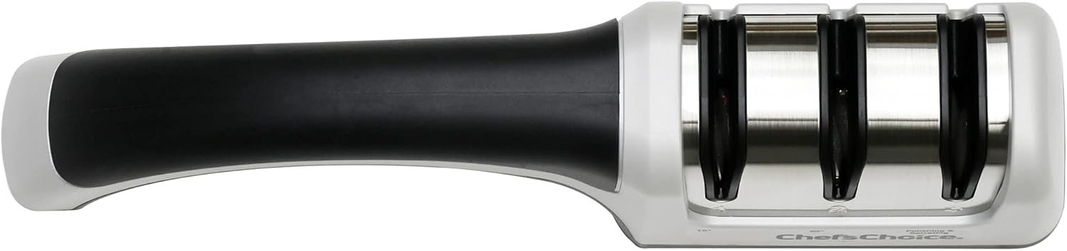 Chef'sChoice ProntoPro Hone Manual Knife Extremely Fast Sharpening Euro-American and Asian Style Knives Precise Bevel Angle Control Diamond Abrasive