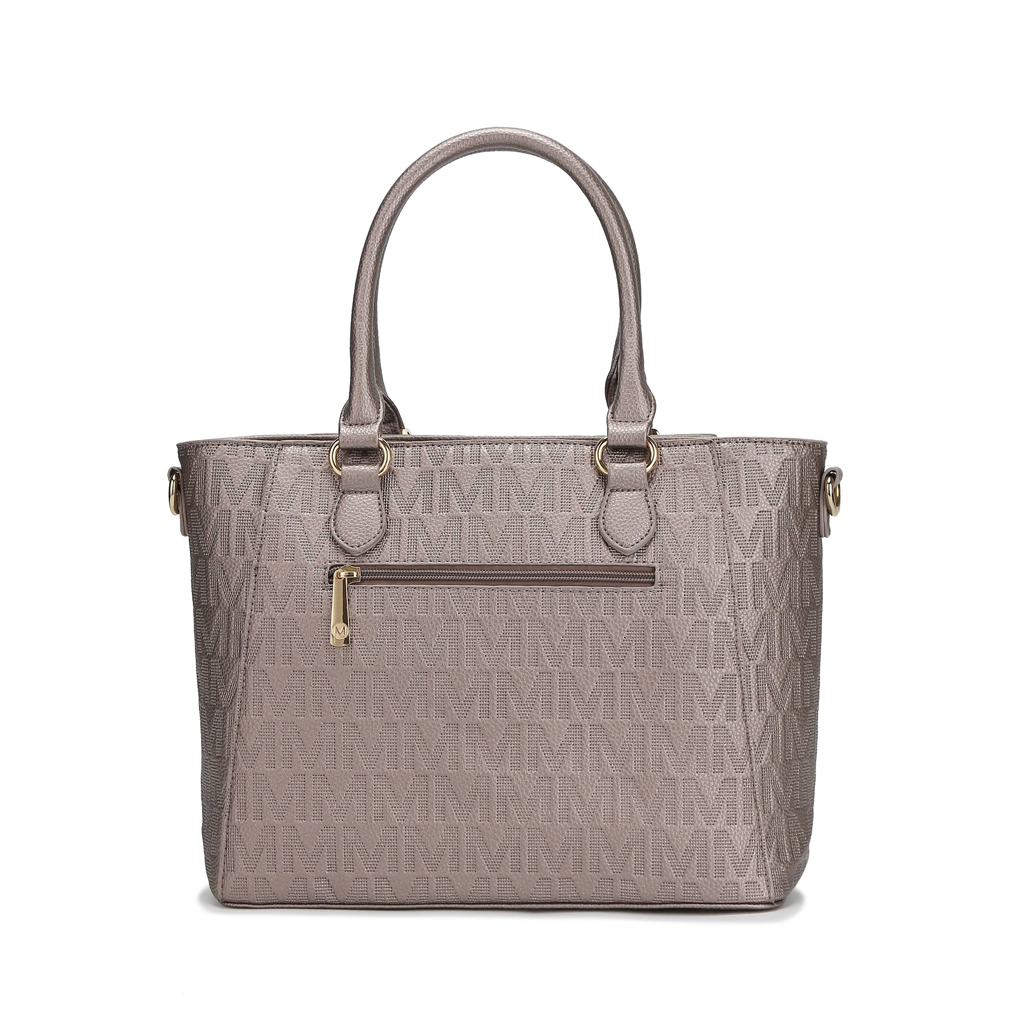 MKF Collection Cairo M Signature Satchel Bag by Mia K. - Tan