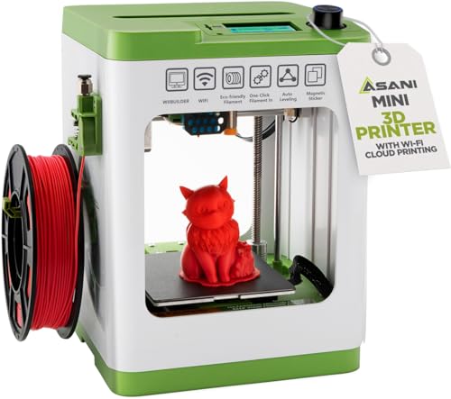 Fully Assembled Mini 3D Printer for Kids and Beginners - Complete Starter Kit with Auto Leveling 3D Printing Machine, 10M PLA Filament, and SD Card