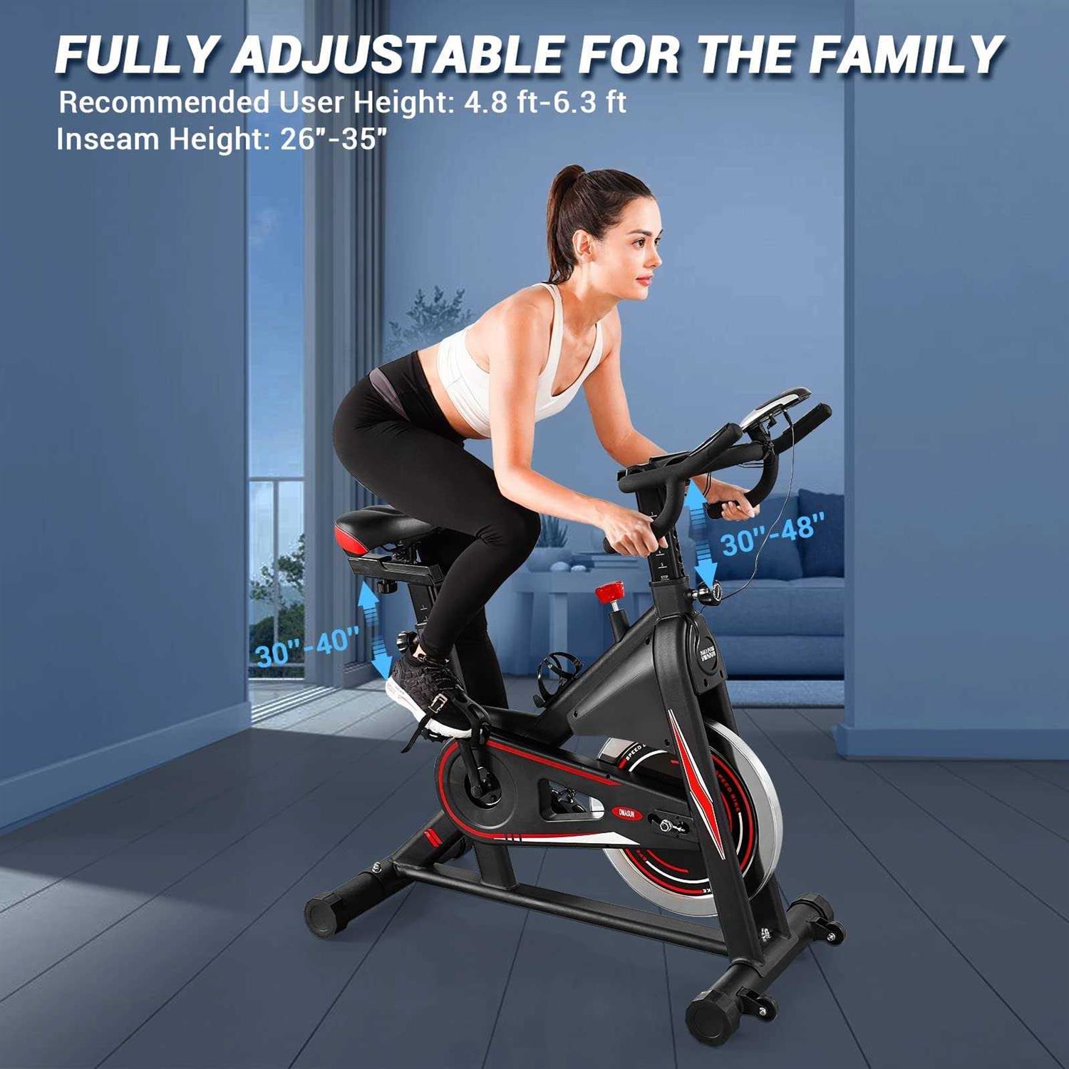 Exercise Bike DMASUN Indoor Cycling Bike Stationary Comfortable Seat Cushion - Sports Supplies Online Store